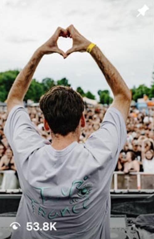 Student behind the decks