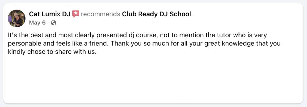 Student testimonial