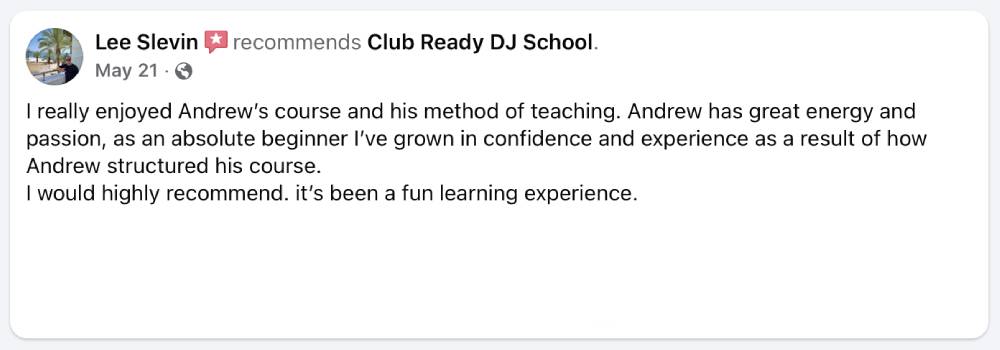 Student testimonial