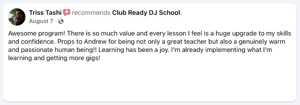 Student testimonial