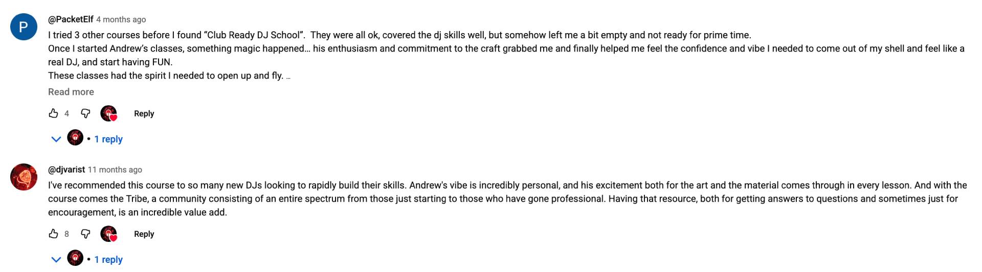 Real YouTube reviews from DJs