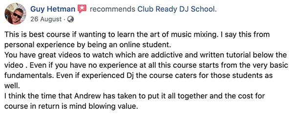 Student testimonial