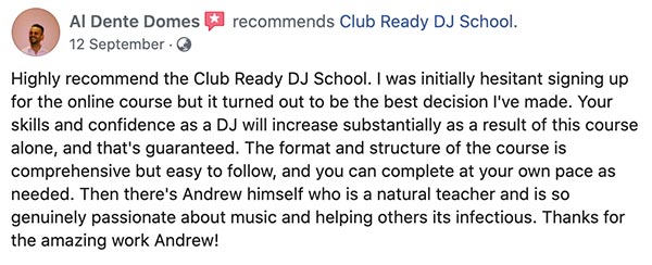 Student testimonial
