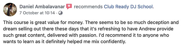 Student testimonial