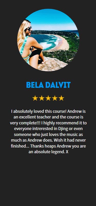 Bela Dalvit testimonial