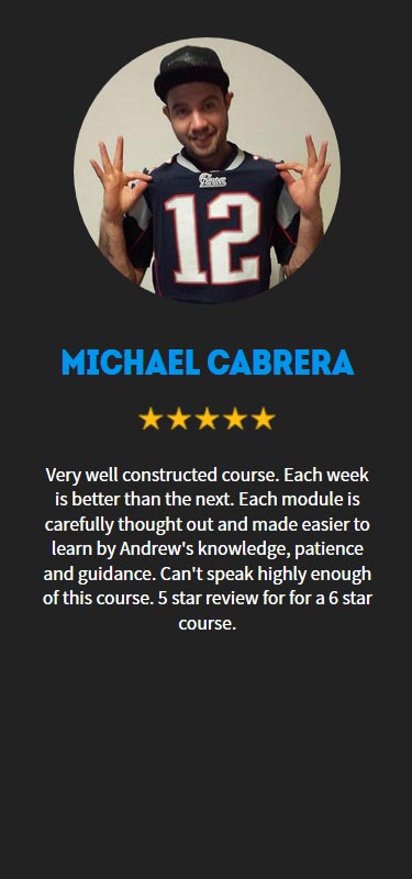 Michael Cabrera testimonial