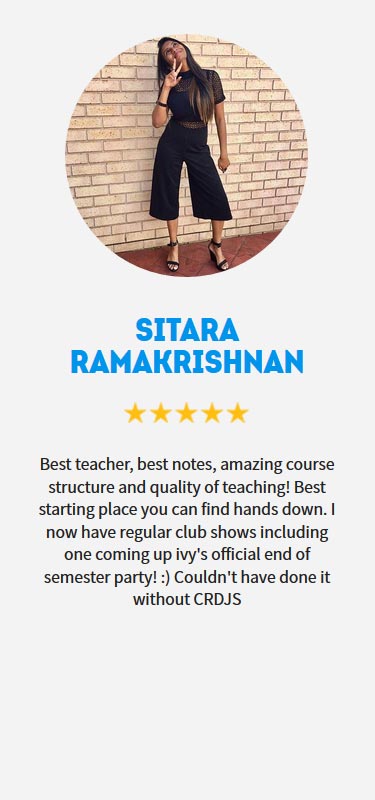 Sitara Ramakrishnan testimonial